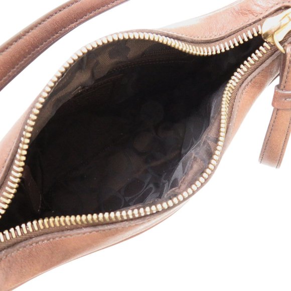 Coach one-shoulder bag, Old leather, brown, shoulder bag 0673 COACH